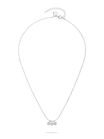 Silber-Halskette mit Schmuckelementen - (L)45 cm