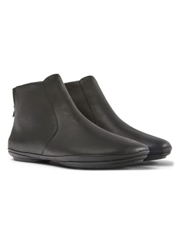 Leder-Ankle-Boots in Grau