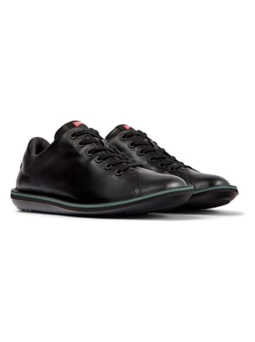 Leder-Sneakers in Schwarz