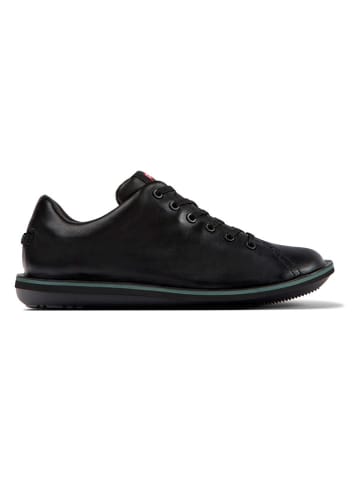 Leder-Sneakers in Schwarz
