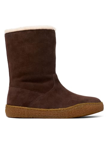 Leder-Winterboots in Braun