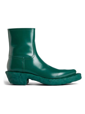 Leder-Boots in Grün