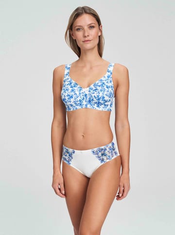 Beugelbeha wit/blauw