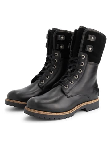 Leder-Boots in Schwarz