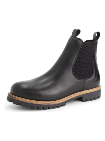 Leder-Chelsea-Boots in Schwarz