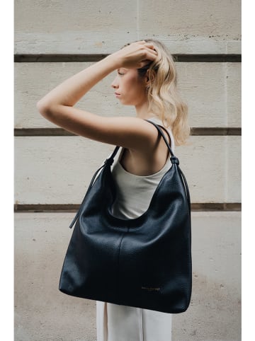 Leder-Schultertasche "Tejo" in Schwarz - (B)40 x (H)41 cm