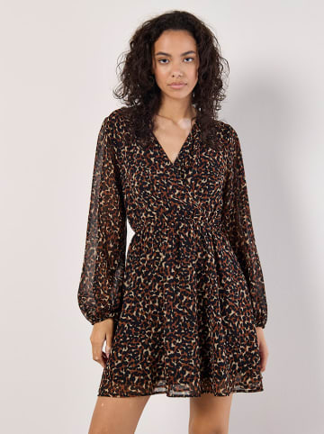 Kleid in Braun/ Schwarz