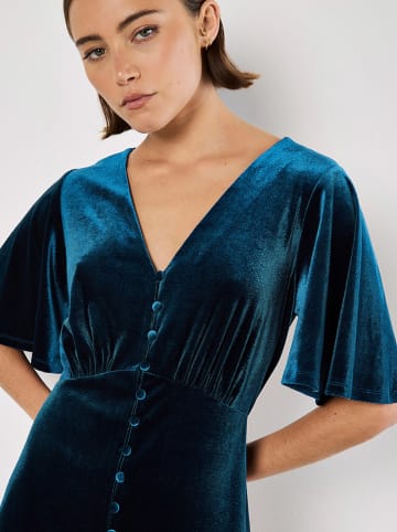 Fluwelen jurk  blauw