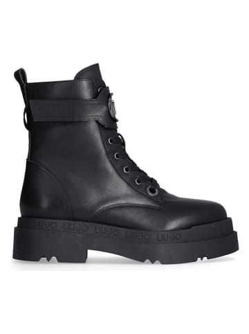 Leder-Boots in Schwarz