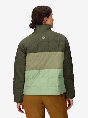 Doorgestikte jas "Ares" kaki/groen