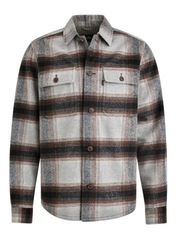 Hemd - Regular fit - in Grau/ Braun