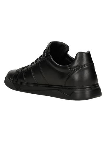 Skórzane sneakersy w kolorze czarnym