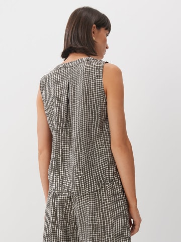 Bluse in Weiß/ Khaki