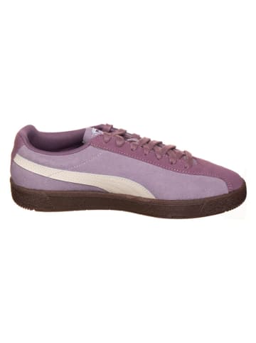 Skórzane sneakersy "Delphin" w kolorze fioletowym
