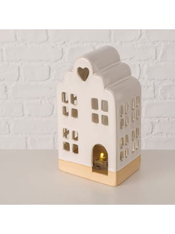 Dekoracja LED "Burgos" w kolorze kremowo-beżowym - 11,5 x 21 x 8,5 cm