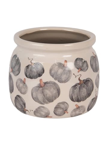 Blumentopf in Beige/ Grau - (H)13 x Ø 16 cm