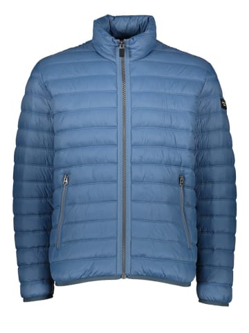 Doorgestikte jas blauw