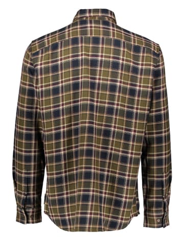 Blouse donkerblauw/kaki