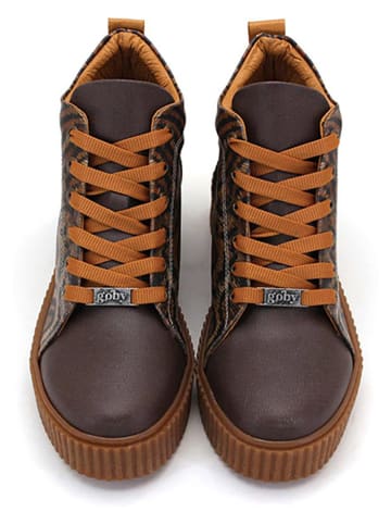 Sneakers bruin/beige