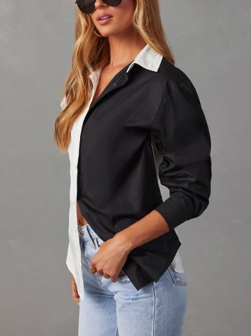 Blouse zwart/wit