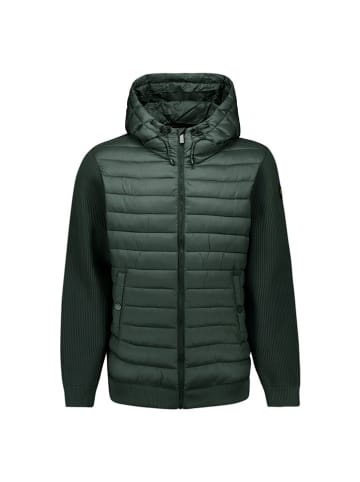 Doorgestikte jas grijs