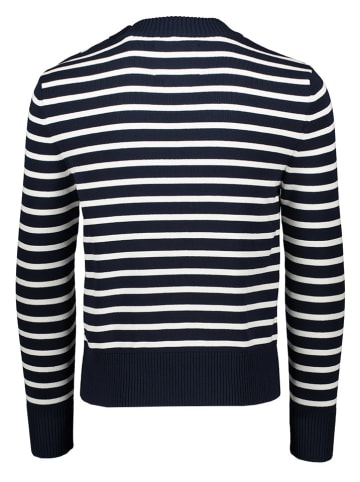 Sweter w kolorze granatowo-białym