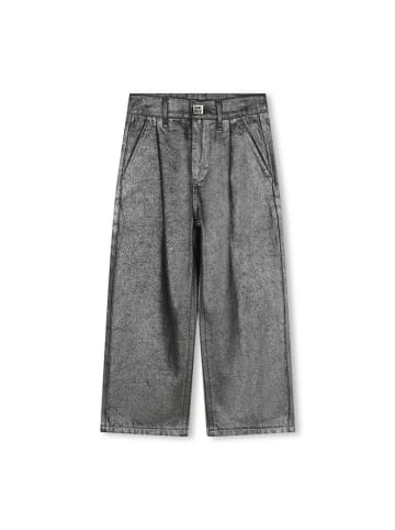 Spijkerbroek - wide leg - grijs