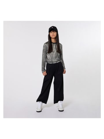 Longsleeve zilverkleurig/zwart