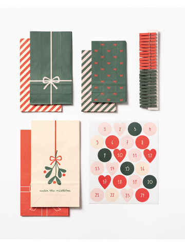 72-częściowy zestaw "Bowtiful Christmas" w kolorze zielono-czerwonym