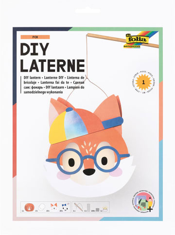 Laternen-Bastelset "Fox" in Orange/ Blau - ab 5 Jahren