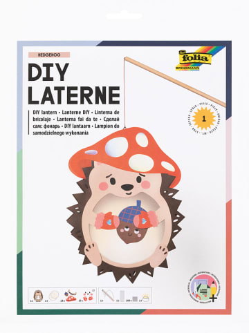 Laternen-Bastelset "Hedgehog" in Beige/ Braun/ Rot - ab 5 Jahren