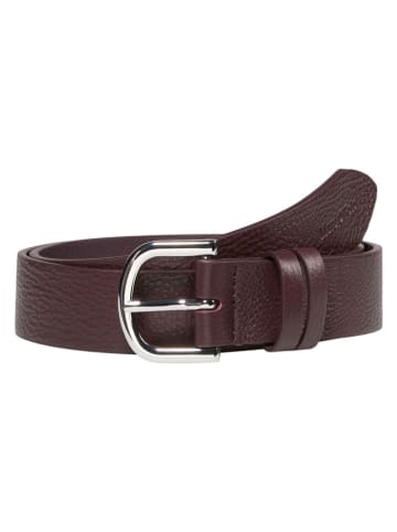 Leren riem auberginekleurig