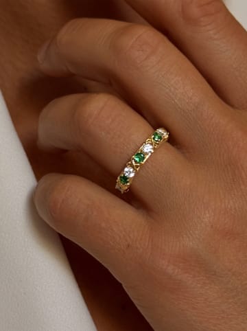 Vergold. Ring mit Edelsteinen