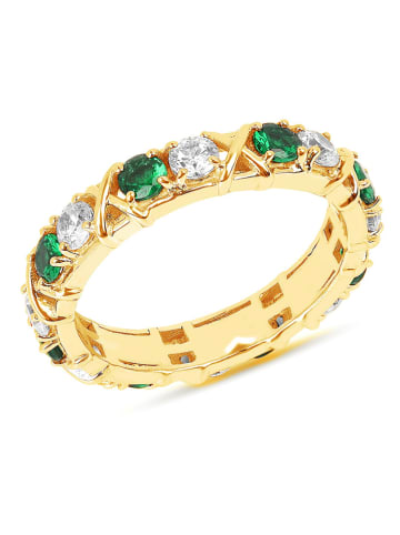 Vergold. Ring mit Edelsteinen