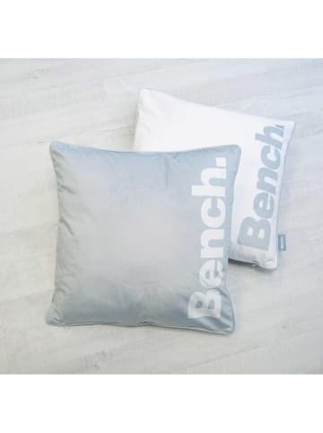 Kissenhülle in Hellgrau/ Weiß - (L)50 x (B)50 cm