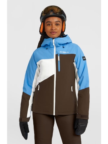 Ski-/snowboardjas bruin/blauw