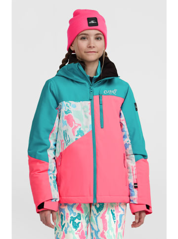 Ski-/ Snowboardjacke in Pink/ Türkis