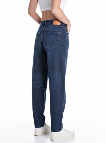 Spijkerbroek - tapered fit - donkerblauw