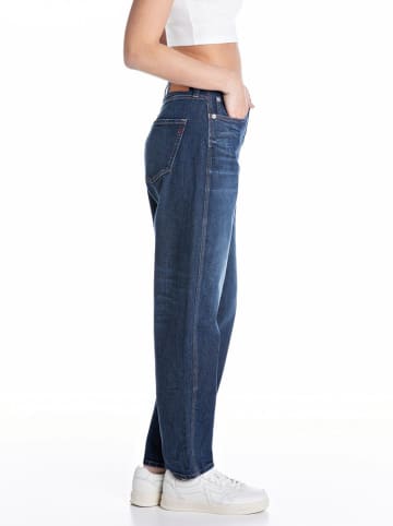 Spijkerbroek - tapered fit - donkerblauw