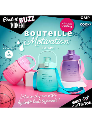 Drinkfles paars/turquoise/roze - 1,2 l (verrassingproduct)