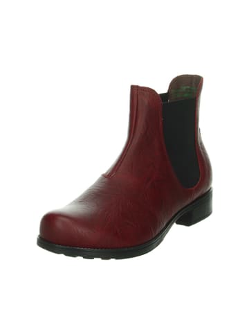 Leder-Chelsea-Boots  in Rot