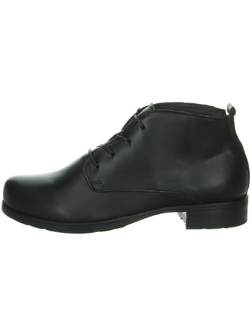 Leder-Schnürschuhe in Schwarz