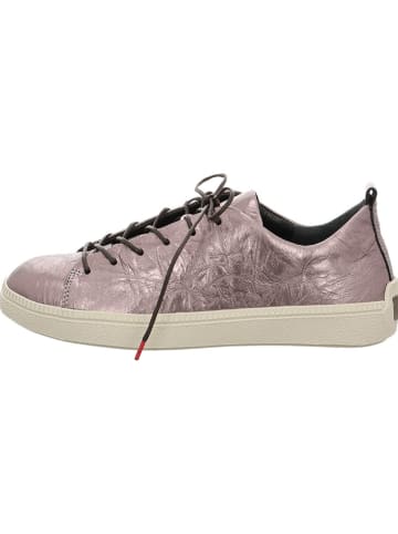 Skórzane sneakersy w kolorze beżowym