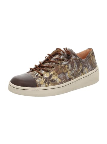 Skórzane sneakersy w kolorze brązowym