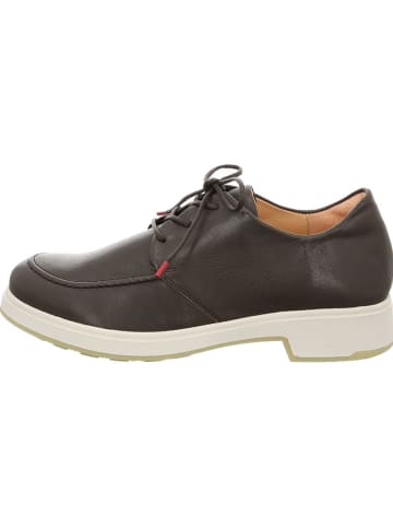 Leder-Schnürschuhe in Braun