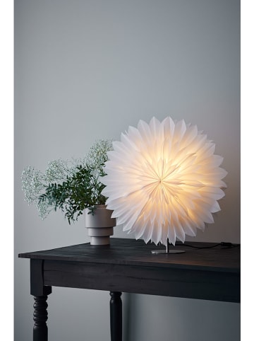 Lampa stołowa "Solina" w kolorze biało-srebrnym - 60 x 62 x 10 cm