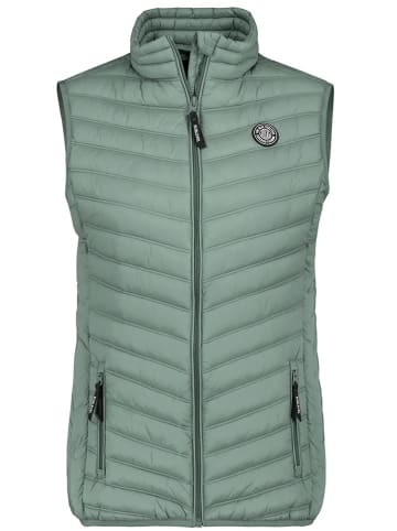 Doorgestikte bodywarmer groen