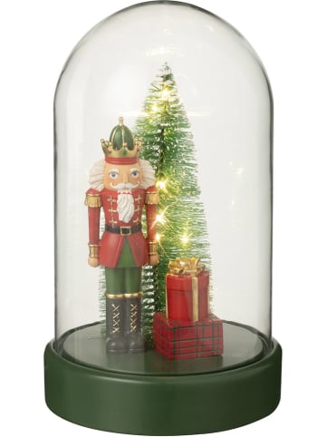 Dekoracja LED w kolorze zielono-czerwonym - wys. 28,5 x Ø 17,5 cm