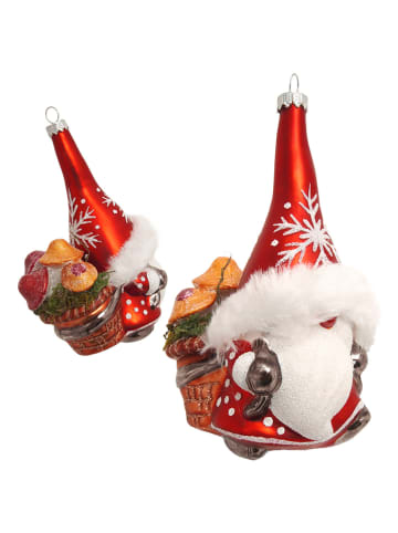 Ozdoba choinkowa w kolorze czerwonym - wys. 13 cm