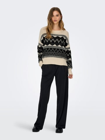 Trui beige/zwart